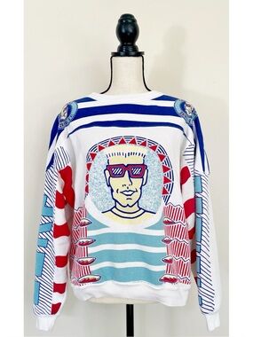 Vintage 80s Surf Fetish Graphic Crewneck Sweatshirt